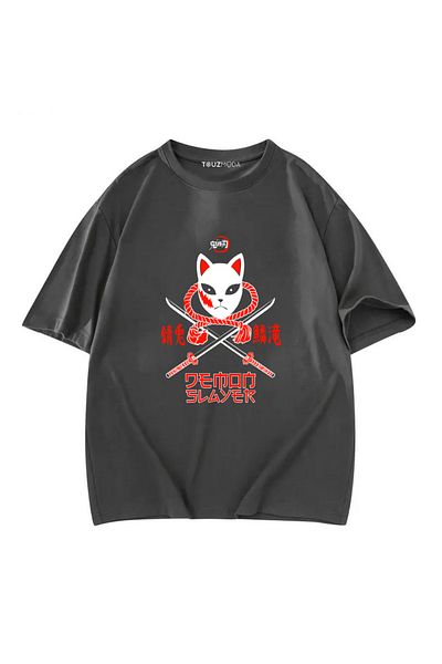 Touz Moda Anime Demon Slayer εμπριμέ Unisex Oversize T-shirt