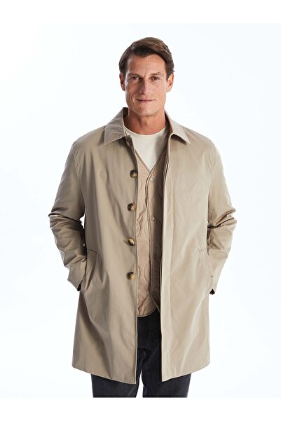 LC Waikiki Vizyon Yeni Sezon Standart Kalıp Gömlek Yaka Gabardin Erkek Trençk...