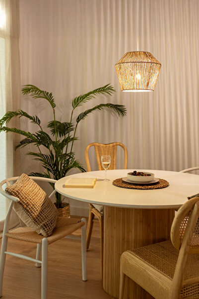 NYLife Hasır Jüt Ipli Rustik Avize