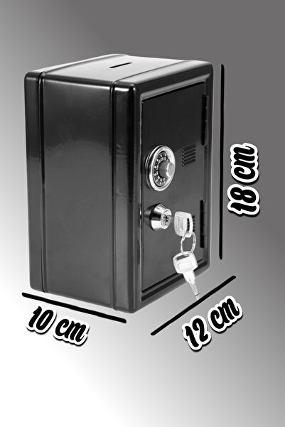 ESENLİWE Yerli Üretim Büyük Boy Kilitli Kasa Kumbara Anahtarlı Mini Metal Par...