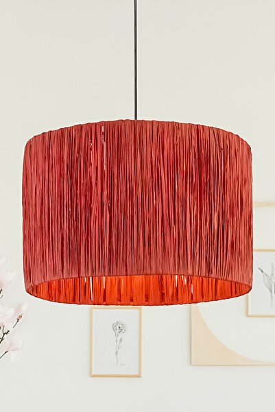 NYLife Doğal Kağıt Rafya Modern Ve Bohem Avize