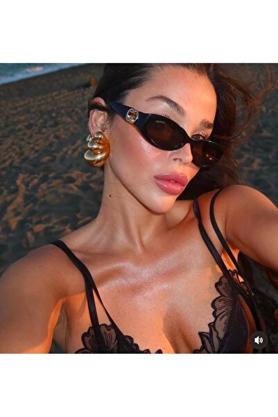 SU PERİSİ TAKI BİJUTERİ Gold Damla Marka Model Ezgi Fındık Küpesi