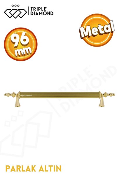 Triple Diamond 96 mm = 9,6 cm Mobilier Sertar de bucătărie Dulap de aur Mâner de ușă Mâner de metal Mâner de aur