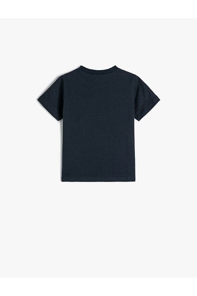 Koton T-Shirt Slogan Printed Summer Themed Short Sleeve Cotton