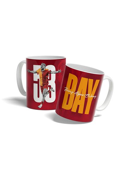 OFFSIDE Peace Alper Indomitable Mug Yellow Red Design Printed Gift Mug Cup Porcelain Cup