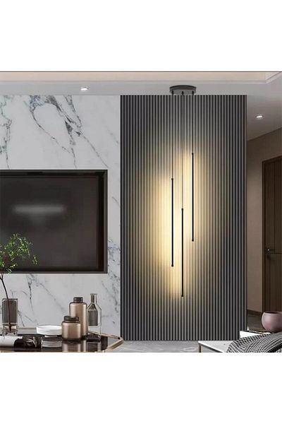 Vonalight 3-Piece Black Pipe Bedhead,Twin,Bathroom,Pendant,Lamp,Led Lighting,Decorative 3000K Light