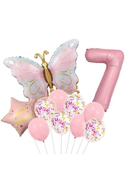 DÜVENCİ TİCARET SET DE BALON DE FOLIE STAR BUTTERFLY MAKARON