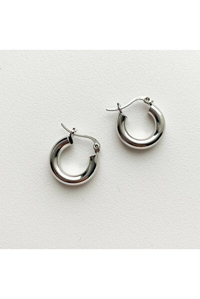 LAİKA Gümüş Renk Halka Küpe