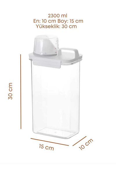 AURA Leak-Proof Food-Detergent Container 1Pc 2300ml