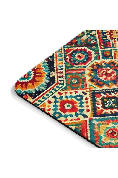 BASKIBAZAR Since 2020 Authentic Kilim Pattern Printed Rectangular Mousepad