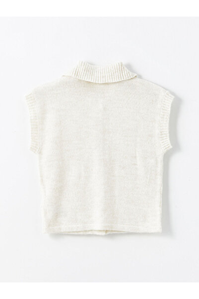 LC Waikiki Lcw Kidsekru Shirt Collar Girls' Knitwear Vest