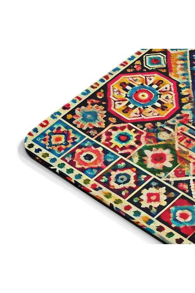 BASKIBAZAR Since 2020 Authentic Kilim Pattern Printed Rectangular Mousepad