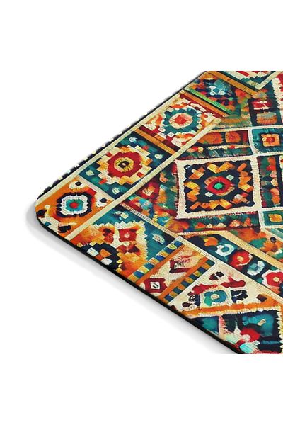 BASKIBAZAR Since 2020 Authentic Kilim Pattern Printed Rectangular Mousepad