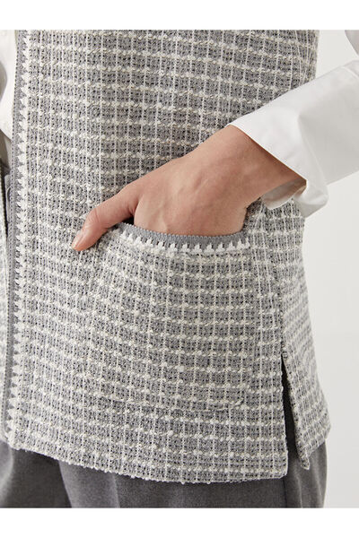 LC Waikiki Lcwk V-Neck Plaid Women's Vest