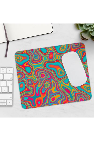 BASKIBAZAR Since 2020 Illustration Pattern Printed Rectangular Mousepad