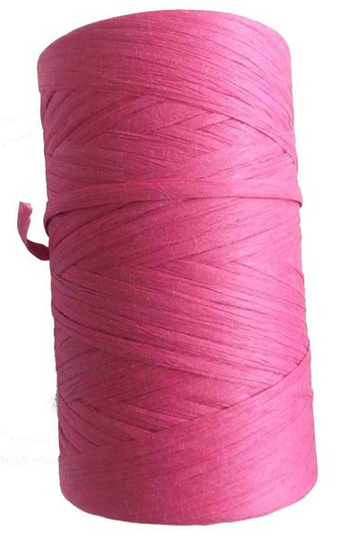Nusrat Bilişim Fuchsia Colored Raffia Rope - Bag Accessory