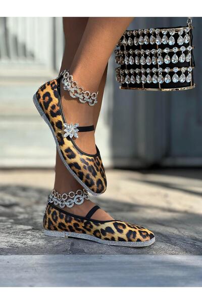 Giydim Gidiyor Балетки Strong з леопардовим принтом, розроблені на замовлення