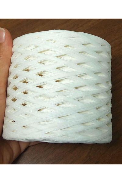 Nusrat Bilişim White Raffia Rope - Size 12 Bag Accessory