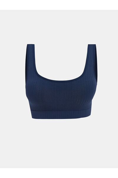 LC Waikiki Navy Blue Seamless Sports Bra Without Underwire and Padding