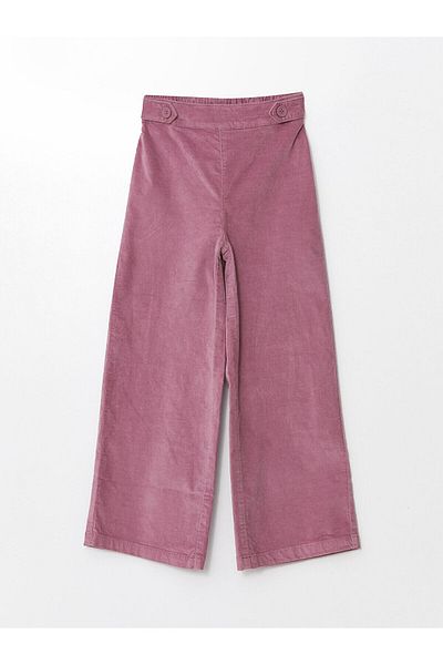 LC Waikiki Lcwk Elastic Waist Wideleg Velvet Girls' Pants