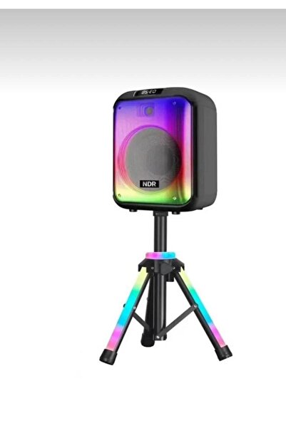 fortrek Siyah Rgb Ledli Dahili Mikrofon&kumandalı Taşınabilir Ayaklı Bluetoot...