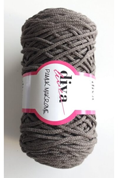 Nusrat Bilişim Çanta Aksesuar Diva Pamuk Makrome En Koyu Vizon (Kalın) No:78