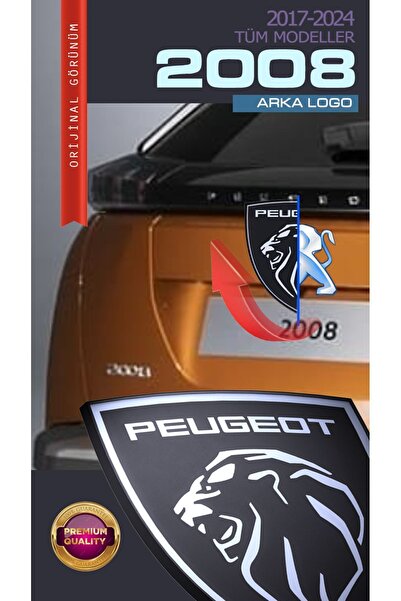 Edesign Peugeot 2008 Yeni Aslan Arka Logo