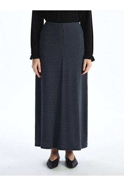 LC Waikiki Lcw Grace Print A-Line Women's Skirt with Zippered Waist