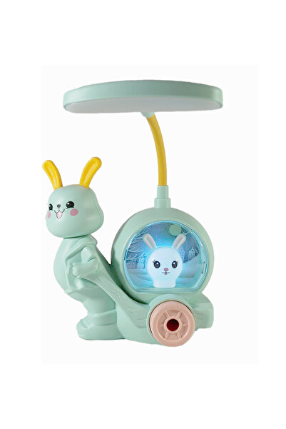 Sensoria Sevimli Tavşan Çocuk Odası Gece Lambası Masa Lambası Kalemtraş Usb Süs Eşyası 2 Kademeli