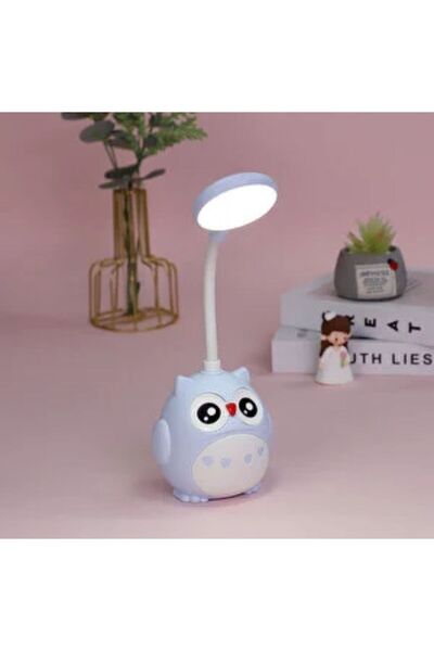 Sensoria Sevimli Baykuş Şeklinde Çocuk Odası Gece Lambası Masa Üstü Lamba Usb Şarjlı