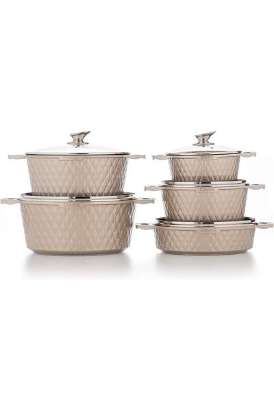 DMS GERMANY GRANIT Dish Cookware Set - 15 Pieces