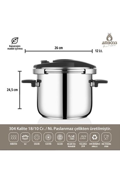 Amboss ENIO PRESSURE COOKER 12 L - Ø 26 cm