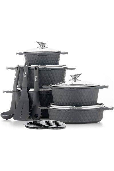 DMS GERMANY GRANIT Dish Cookware Set - 15 Pieces