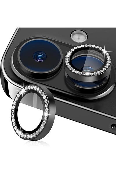 Fibaks حماية الكاميرا لهاتف Apple Iphone 16 وIphone 16 Plus، واقي عدسة حجري ملون ساطع، حماية من الزجاج المقسى