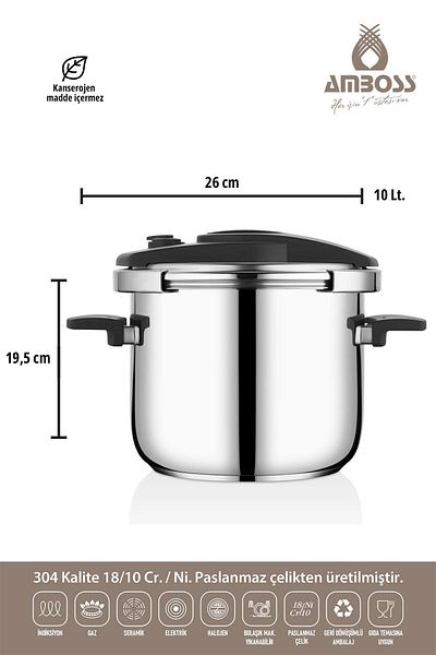 Amboss AMBOSS ENIO PRESSURE COOKER 10 L - Ø 26 cm