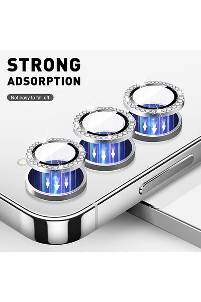 Fibaks Samsung Galaxy S23 Fe Compatible Stony Glossy Camera Lens Protector Glass and Frame Camera Protection Lens