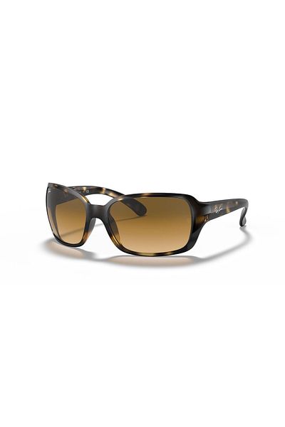 Ray-Ban نظارة شمسية راي بان مربعة للنساء Rb4068 - Rb 4068 - مقاس العدسة: 60 مم - لون هافانا فاتح