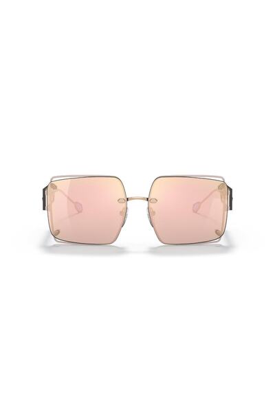 Bvlgari Woman Square Sunglasses- Bv 6171 - Lense Size:59mm - Pink Gold/champagne