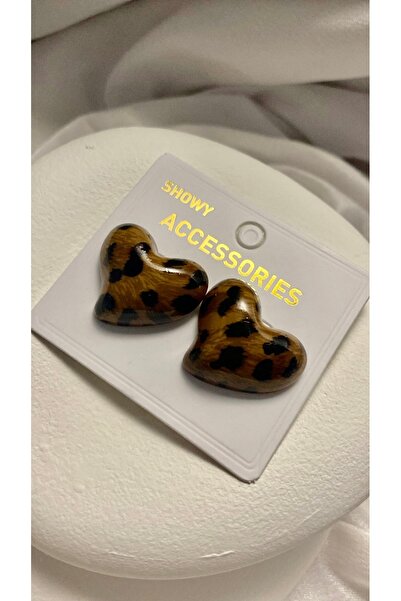 Axuu Collection Leopar Desenli Küpe leopar küpe