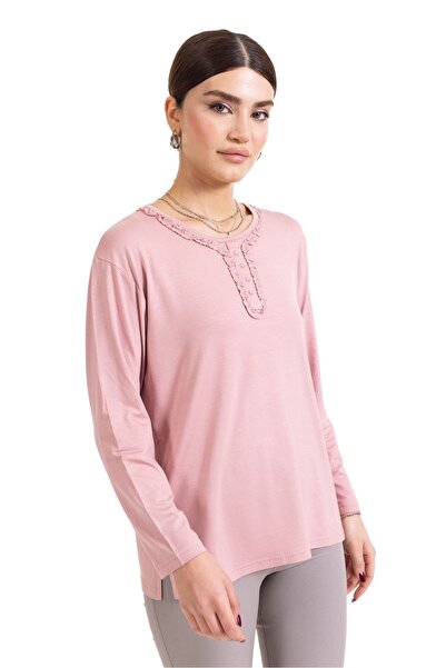 Mutlu City Νέα σεζόν Γυναικεία μακρυμάνικη μπλούζα με πέτο για μεσήλικες και ...