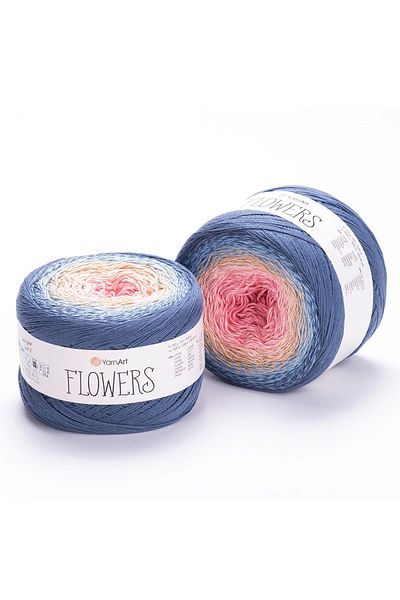 Yarnart Flori - frânghie de tricotat manual marmorat Ebruli-262