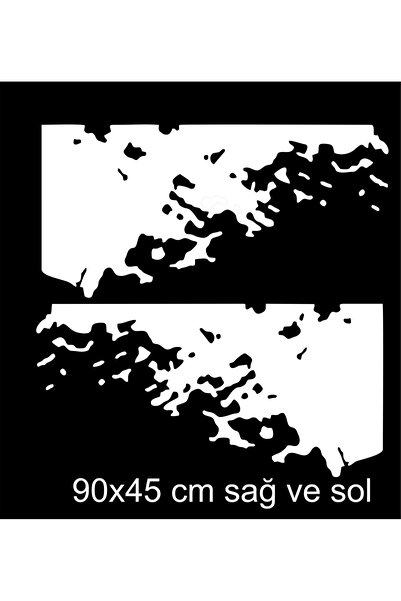 Birim Matbaa واقيات الطين الخلفية الجانبية للسيارة (90 × 45 سم يمين ويسار 2 ق...