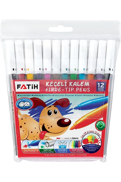 Fatih 12 Colored Felted Crayons