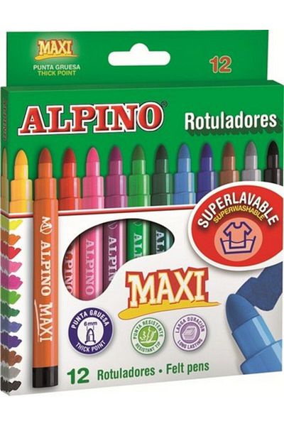 Masis Alpino Maxi Felt Tip Pen 12 Colors