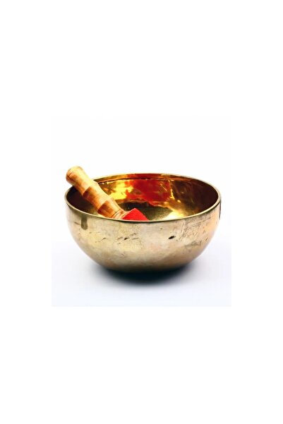 Morey El Dövmesi Pirinç Yoga Çanı Tibet Çanağı - Singing Bowl 23 Cm