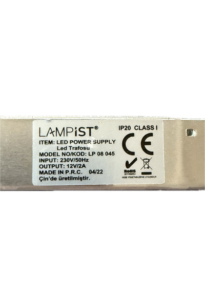 Lampist Şerit slim led trafosu 12 volt 2 amper