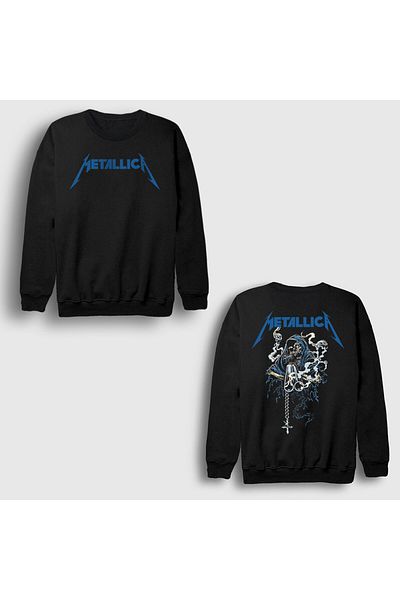 Presmono Φούτερ Unisex Black Gun Smoke Metallica με στάμπα στην πλάτη 516870 ττ