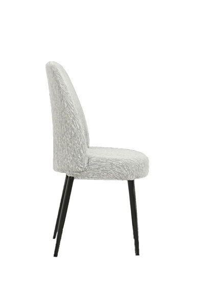 StarMall jakarli kumaş oval sandalye kılıfı,sandalye örtüsü çubuk desen 1 adet