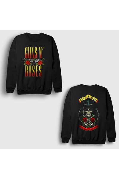 Presmono Унисекс суитшърт с щампа на гърба на Guns N Roses в черно и джунгла 517093tt