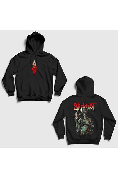 Presmono Μαύρο μεταλλικό φούτερ με κουκούλα Slipknot Burn Me Away - Unisex 516227 ττ